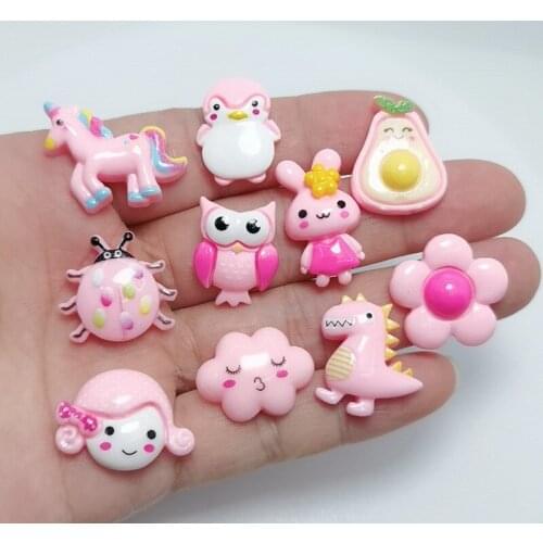 30Pcs Cute Mixed Mini Cartoon Animal Flat Back Resin Cabochons Scrapbooking DIY Jewelry Craft Decoration Accessories U PICK