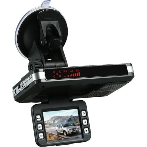Anti Radar Detector Car DVRs 2 in 1 720P Dash Cam Camera Radar Speed Detector with Full Band Mute Button Loop Recording G-Sensor