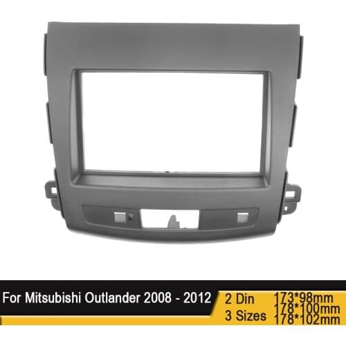 2Din Car Radio Panel Fascia For Mitsubishi Outlander 2008 - 2012 DVD Stereo Frame Mounting Dash Installation Bezel Trim Kit