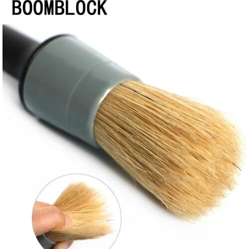 Car Styling Car Detailing Brush Soft Bristle Wood Handle Cleaning Tools For BMW E90 E60 E36 F30 F10 E30 Mini Cooper Audi A4 B8