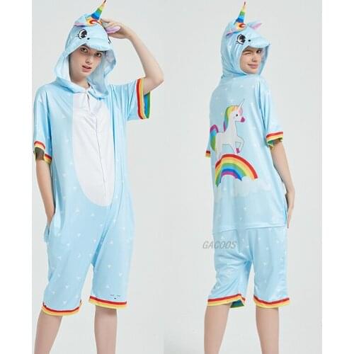 New Kigurumi Pajamas Unicorn For Children Baby Girls Pyjamas Summer Panda Sleepwear Licorne Onesie Kids Romper Jumpsuit Pijamas