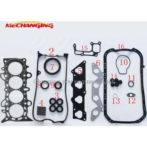 FOR HONDA CIVIC VII Saloon (ES) 1.7 (EU3) D17A8 D17A6 Full Set Gasket Engine Parts engine Seal gasket 06110-PLC-010 50204500