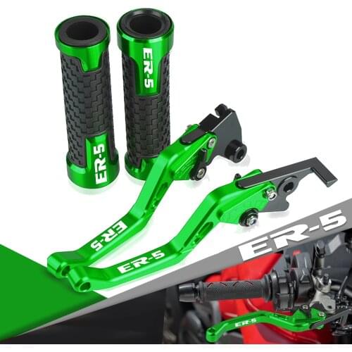 FOR KAWASAKI ER-5 ER5 ER 5 2004 2005 Motorcycle Accessories CNC Aluminum nBrake Clutch Levers Handlebar knobs Handle Hand Grip