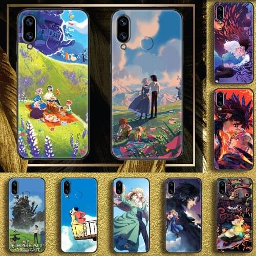 Howl Moving Castle Miyazaki Hayao Phone case For Huawei Honor 6 7 8 9 10 10i 20 A C X Lite Pro Play black 3D cover luxury bumper