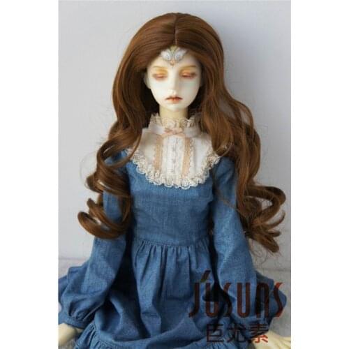 JD202 8-9 inch Heat resistance fiber Long curly bjd doll wig 1/3 SD doll accessories