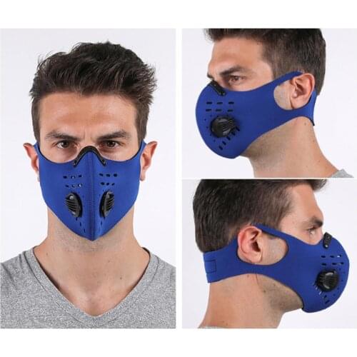 Face Cover Reusable Stretch Chloroprene Rubber Dust Proof Air Filter Face Cover for Cycling