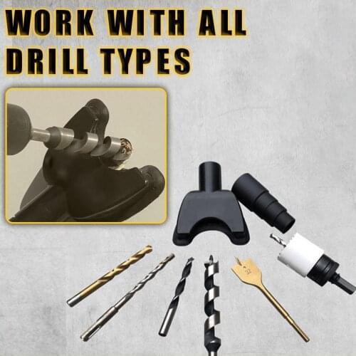 Hands-Free Dust Collector Guard Kit Universial Electric Drill Dust Woodworking Protective Cover Tool