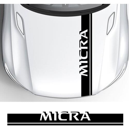 Car Hood Cover Trim Decals For Nissan Micra Automobile Graphic Vinyl Stripes Stickers Engine Bonnet Decoration Car Accessories