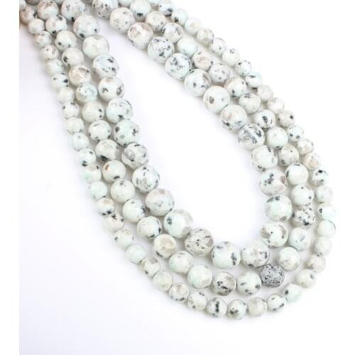 Whosale Natural Dalmatian Loose Beads Strand Semi-precious Beads For Making Jewelry Necklace Barcelet Size 4mm,6mm,8mm,10mm