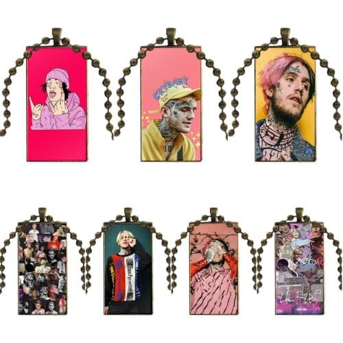 Glass Pendant Galaxy Pendant Necklace Women Bronze Plated Necklaces Jewelry For Unisex Party Gift Rap Lil Peep Cool Lil Bo Peep