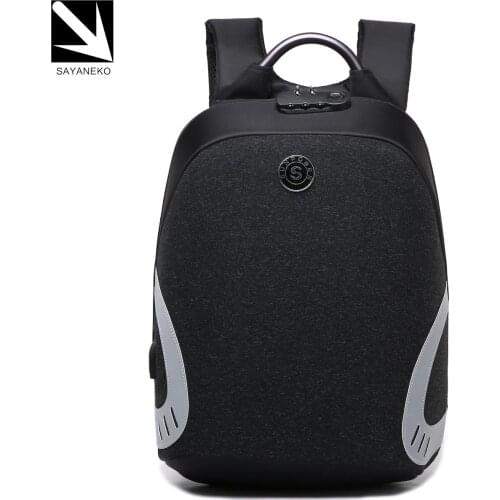 Hidden Anti theft Backpacks For Men 15.6 in School Laptop Bag Water Repellent Travel Students Bag USB Charger New Male Mochila