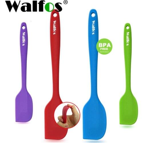 WALFOS Food Grade Non Stick Butter Cooking Silicone Spatula Set Cookie Pastry Scraper Cake Baking Spatula Silicone Spatula