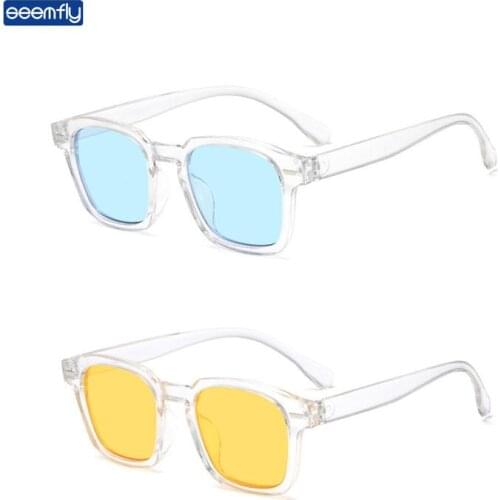 Seemfly Ladies Sunglasses Irregular Square Glasses for Men and Women 7colors Luxury Fashion Glasses Vintage Sun Glasses Gift