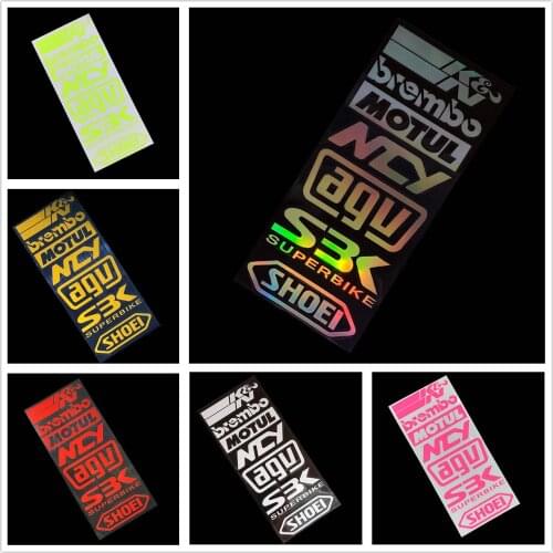 Reflective Motorcycle Side Strip Helmet Sticker Car Styling Vinyl Wheel Fender Decal for Yamaha Tmax Kawasaki Suzuki Honda BMW
