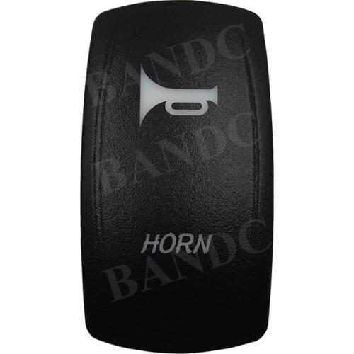 Cover Cap Only! HORN Pattern Laser Etched Rocker Switch Backlit Cover Cap for Auto Boat RV Camper ARB Caravan,Car Accessories