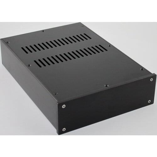 WA37 Full Aluminum Black DAC Decoder Amplifier Chassis / AMP Shell / Case / DIY Box (215 * 70 * 308mm)