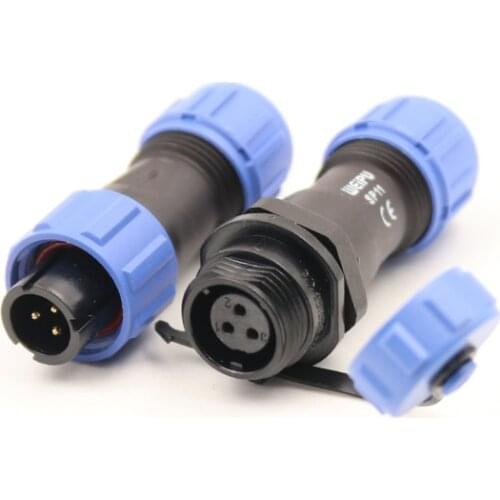 WEIPU SP11 IP68 Low Voltage 2 3 4 5 Pin Electronic Connector Waterproof DC AC Power Cable Wire Adapter LED Strip Lighting Solar