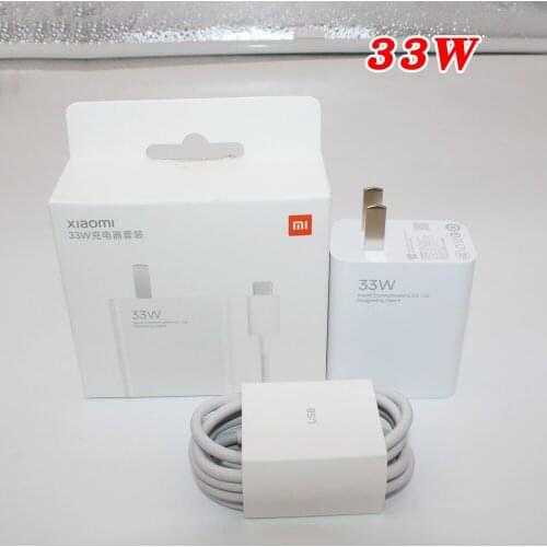 Xiaomi 11 10 9T Pro CC9 Pro Poco X3 NFC F3 Charger EU US 33W Turbo Charge Power Adapter 100CM 6A Type C Cable For Redmi K40 Pro