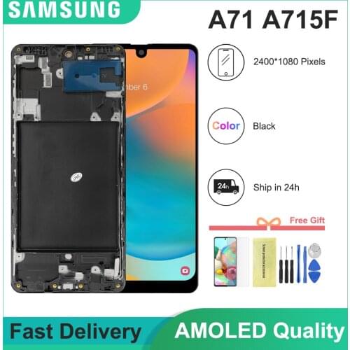 Super AMOLED 6.7'' Display For SAMSUNG Galaxy A71 2020 A715 A715F LCD Touch Screen Digitizer Assembly For Samsung A71 LCD