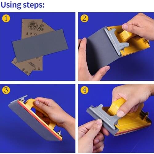 1PC Sandpaper Holder Grinding Polished Tools 23*9 cm For Walls Woodworking Polishing Sandpaper Holder Abrasive Tools