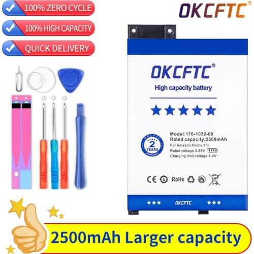 2500mAh 170-1032-00 Battery for Amazon Kindle 3 III Keyboard eReader D00901 Graphite 170-1032-01 GP-S10-346392-0100 S11GTSF01A