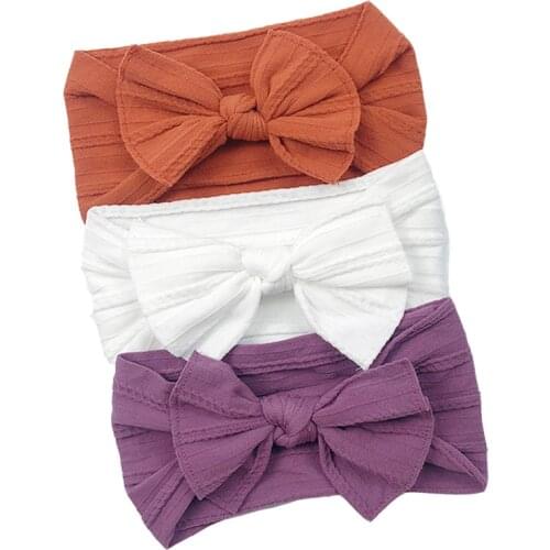 3pcs/set Baby Hair Band Set Twisted Cable Design Turban Kids Headware For Girls Bow Elastic Headbands Baby Hair Accessories