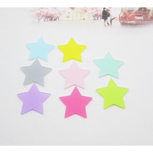 30pcs Sweet Star Acrylic Flatback Cabochon DIY Scrapbooking Decorative Craft Making 30mm