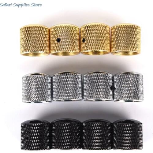 4Pcs Metal Electric Bass Guitar Volume Tone Control Knobs Dome Knobs+Wrench Guitar Parts & Accessories