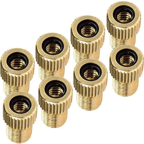 8Pcs Convert Presta to Schrader Adapter for Bike Bicycle,Standard Tire Inflate Air Pump Accessories,FR to US Converter