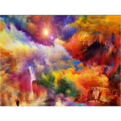 Abstract Construction Colorful Oil Painting on Canvas Cuadros Posters and Prints Scandinavian Wall Art Picture for Living Room