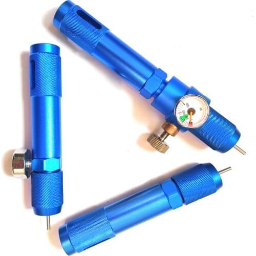 CNC Machining Metal Construction High Precision Smart Adjustable CO2 Charger for 12g Cartridge Quick Charging Adapter Paintball