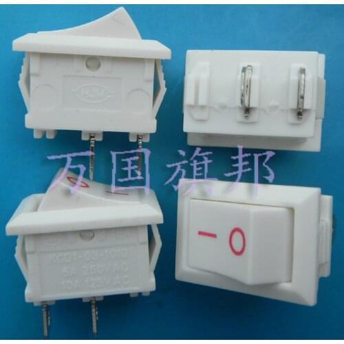 Free Delivery. rocker switch boatlike switch 2 foot two stalls 6A length 2CM width 1.5CM white