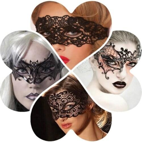 Black Women Sexy Lace Eye Mask Party Masks For Masquerade Halloween Venetian Costumes Carnival Mask For Anonymous Mardi