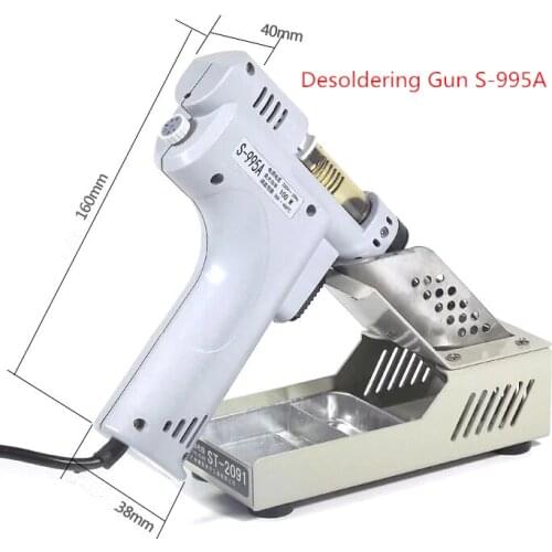 Desoldering Gun Electric Absorb Gun S-995A Electric Vacuum Desoldering Pump Solder Sucker Gun 220V 100W De-solder Gun
