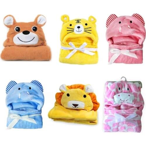 Baby Cartoon Animal Hooded Bath Towel Ultra Soft Super Absorbent Thick Bathrobe Cloth Robe Unisex Boys Girls