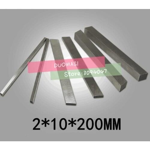 HRC60 2*10*200mm High-speed steel Sharp steel STEEL BILLETS blade Flat HSS Turning tool DIY knife material, Lathe tool