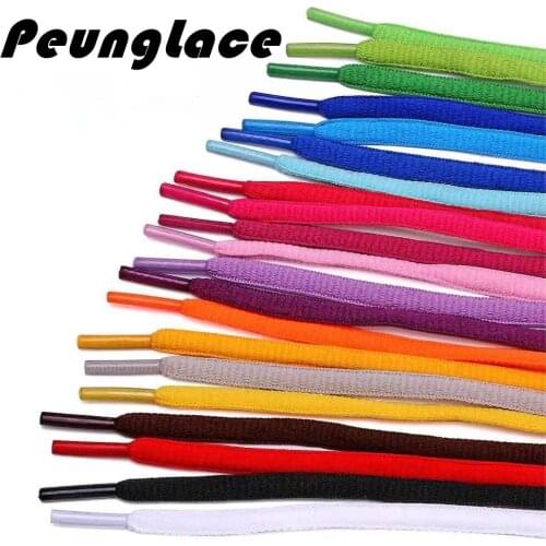 Quality PeungLace 100 pairs/lot Polyester Oval Shoelaces Sports Sneaker Oval laces