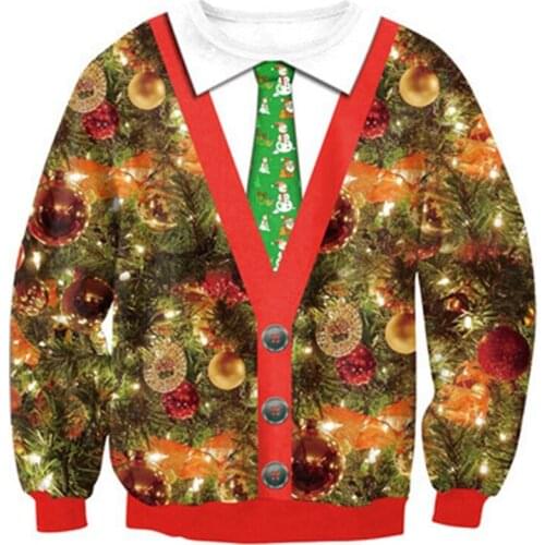 Kili Christmas Hoodie 3D Printing Long Sleeve Top Autumn and Winter Sweatshirt Pullover Photo Color