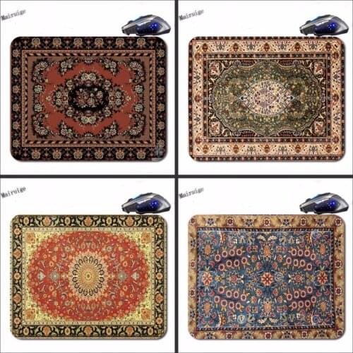 Mairuige Customize Support Persian Carpet Best Price Black Rubber Print Mouse Mat Laptop Computer Gaming Mice Pads For Optical