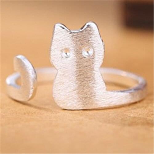 Miuoxion Wholesale Retro Cat Ring Personality Fashion Punk Party Jewelry For Women Feature Namour Charm Gift All Seasons