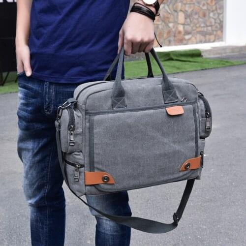 Multi-function canvas men bag Fashion shoulder bag for men Business casual crossbody messenger bag briefcase travel bags