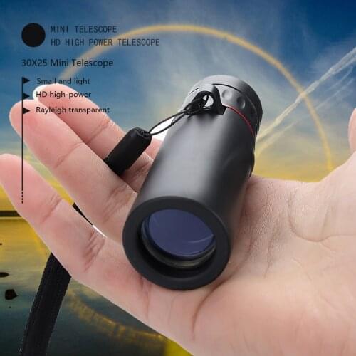Zoom Monocular Telescope Mini Pocket Telescope 30X25 Handy Optics Scope for Outdoor Camping Traveling Hunting Compact Rifle