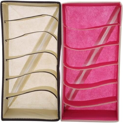 Washable Underwear Storage Organizer Oxford Wardrobe Finishing Box Socks Ties Storage Boxes Multi Grids Sorting Box