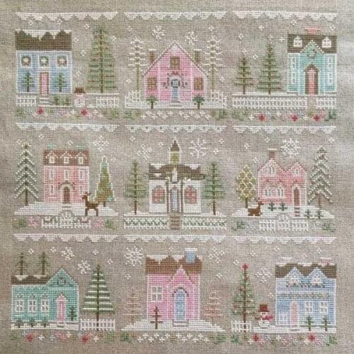 Country house 42-42 cross stitch kit aida fabric 18ct 14ct canvas cotton thread embroidery kits DIY craft set