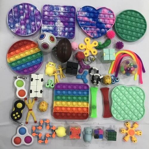 Toys Set Stress Ball Stretchy String Marble Mesh Soybean for Autism & ADHD Bundle Sensory Fidget Toy