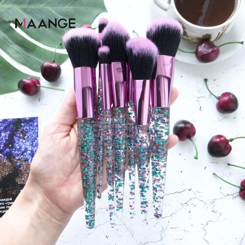 Makeup Brushes Set 7Pcs Diamond Crystal brush set Foundation Blush Brush Powder Blending Eyeshadow Beauty Make up Brush Tool Kit