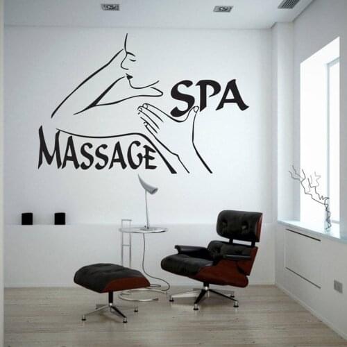 Wall Decal Spa Massage Mural Vinyl Stickers Art Beauty Salon Wall Window Decoration Removable Mural Posters Self Adhesive