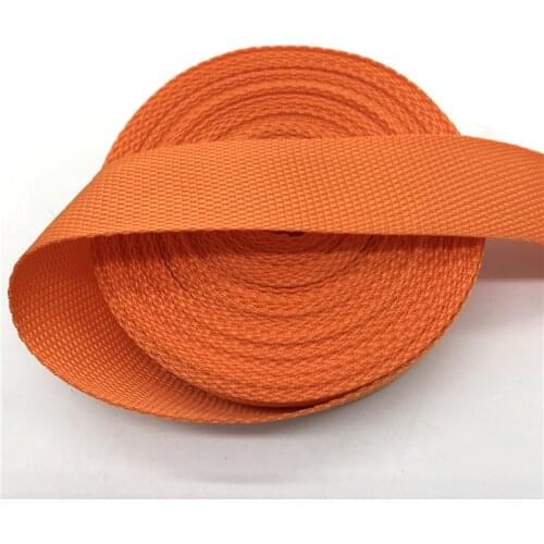 15mm 20mm 25mm 30mm 38mm Wide 5yards Orange Strap Nylon Webbing Knapsack Strapping Bags Crafts