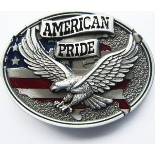 Jeansfriend New Oval Western American Pride Eagle Flag Belt Buckle Gurtelschnalle Boucle de ceinture also Stock in US