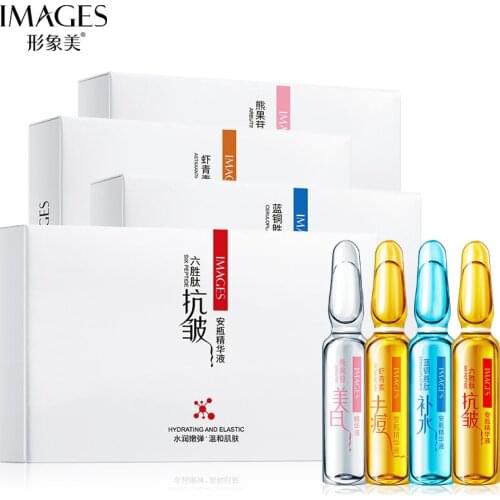 7Pc/Box Hexapeptide Ampoule Face Serum Shrink Pores Anti Acne Arbutin Whitening Injection Moisturizing Wrinkle Firming Skin Care